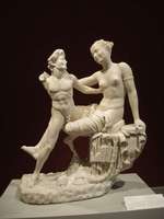 Marble sculpture: Satyr and Hermaphrodite