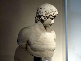 Marble head and torso of Roman man