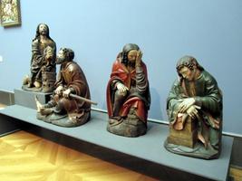 Statues of Jesus and three people; Jesus on Mount of Olives