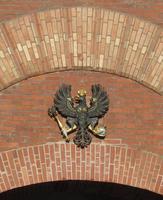 German eagle seal in archway to fortress