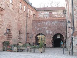 brick buildings interior of fortress