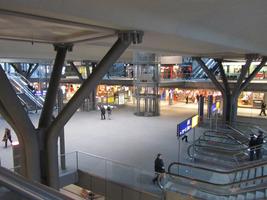 Interior main station showing escalators and shops