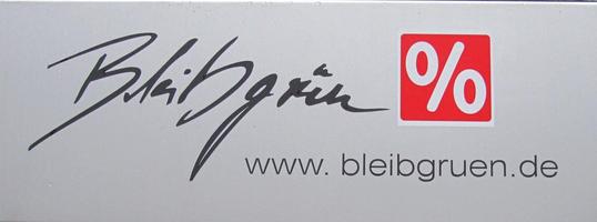 Logo for Bleibgrün in handwriting script