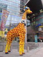 Giraffe (about 7 meters tall) made of Lego bricks
