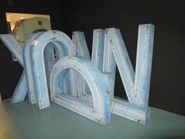 Neon letters from old DDR radio station
