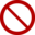 International prohibition symbol