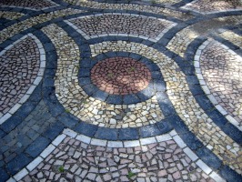 geometric tile mosaic