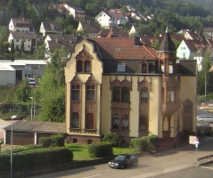 building seen from train