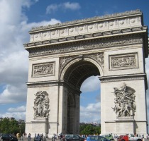 closeup of Arc de Triomphe