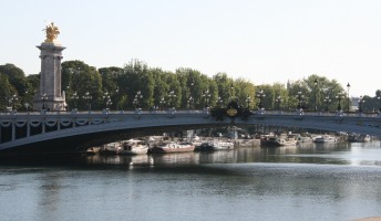 view of bridge across river Seine