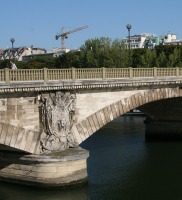 longer shot of bridge w. sculptures