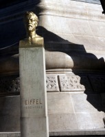 gold bust of Eiffel