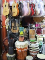 guitars and bongo drums