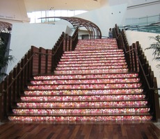 staircase with intricate design on treads