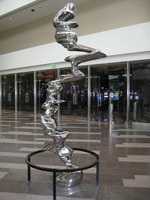 metal "hurricane" sculpture
