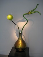 abstract yellow and green sculpture