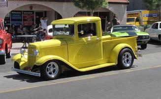 Classic yellow pickup truck