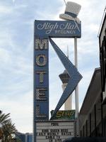 High Hat Regency Motel sign; has top hat and cane on sign