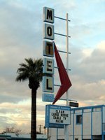 Vertical word “Motel”