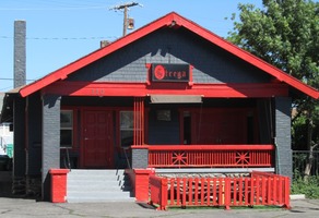 House with bright red paint