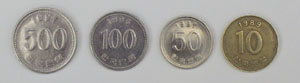 Coins (number side) 