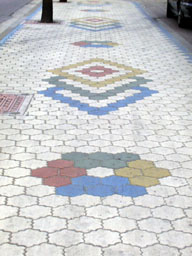 Street tiles at Sadang 