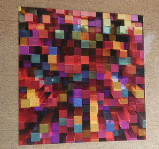 Painting of multiple colored blocks