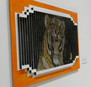 frame showing head of tiger