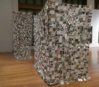 cubes of photos and string
