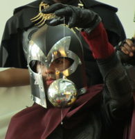 Cosplayer dressed as Magneto