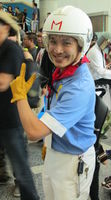 Cosplayer dressed as Speed Racer