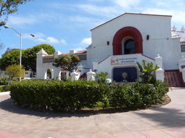 White building in Spanish colonial style