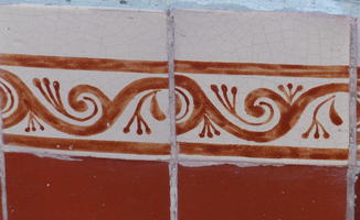 brown and white wave pattern tiles