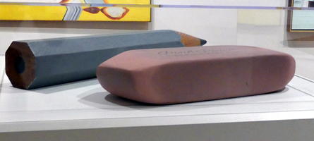 Giant  “Pink Pearl” eraser and pencil