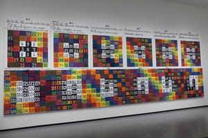 Panels with colored, numbered squares.