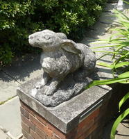 Stone sculpture of a rabbit