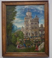 Painting of architecturally complex building