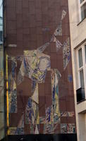 Abstract painting on side of building
