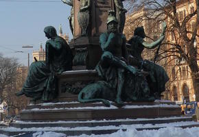 Sculptures at base of Maximilian monument.