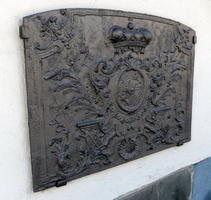 Large plaque showing royal crest