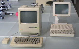 Original Macintosh and Apple //c computers