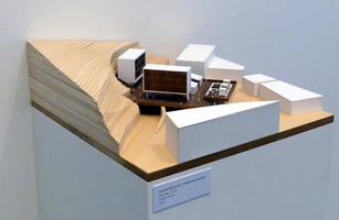 model of building with triangular sections