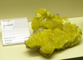 Yellow sulfur crystals