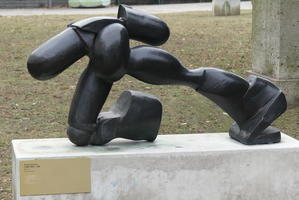 abstract statue of man