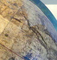 Globe from 1600s closeup
