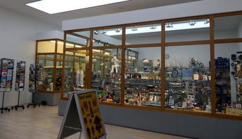 Long view of fake gift shop