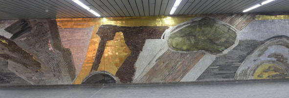 Abstract in subway tunnel