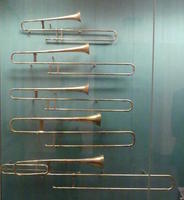 Horns from middle ages; look like trombones