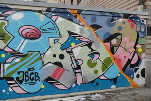 Graffitti-style wall art