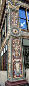 Ornate art deco style column